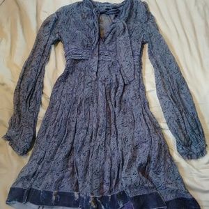 Purple Paisley Tahari Silk Dress